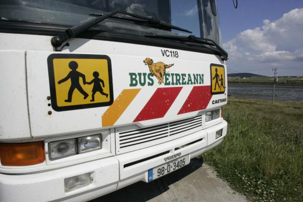 A rural Bus Éireann school bus in County Mayo, 26-06-2009. Image: Mark Stedman/Photocall Ireland